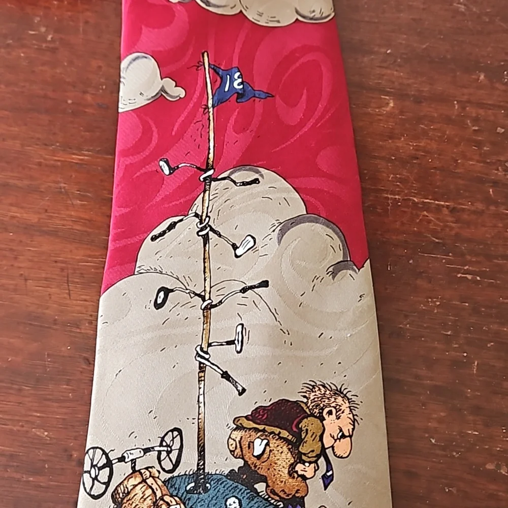 Vintage Balacine Hot Cakes Gary Patterson Golf Humor Tie Made in USA
